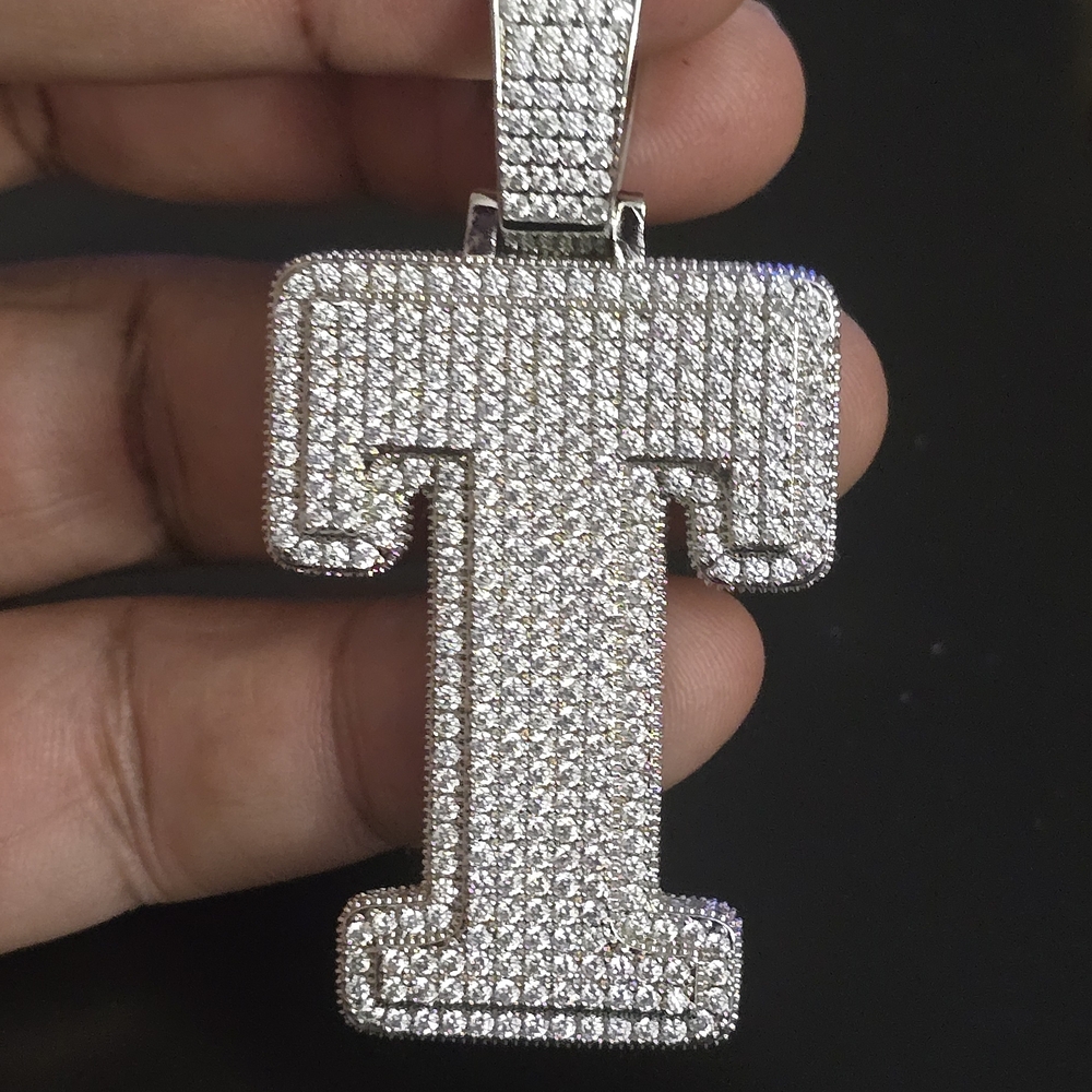 Dazzling Rhinestone 'T' Pendant